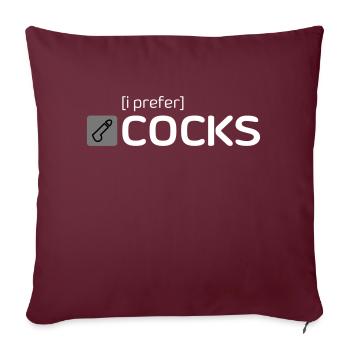 [i prefer] COCKS - Sofakissen mit Füllung 45 x 45 cm - Burgunderrot - Vorne