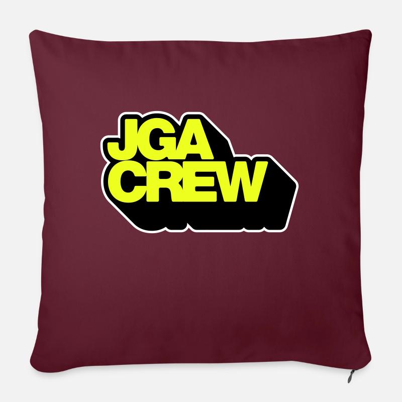 Bachelor Party Crew 3D - Sofa pillow with filling 45cm x 45cm - burgundy