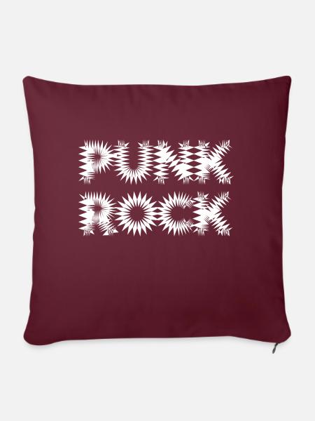 Punkrock-Logo-Design - Sofakissen mit Füllung 45 x 45 cm - Burgunderrot
