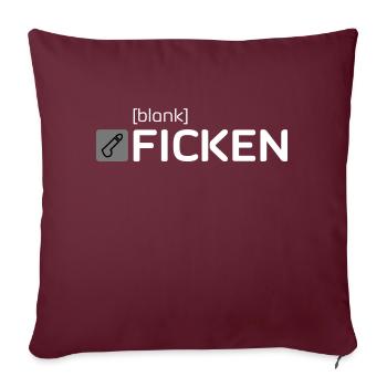 [bank] FICKEN - Sofakissen mit Füllung 45 x 45 cm - Burgunderrot - Vorne