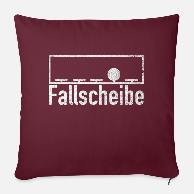 BDS Disziplin Fallscheibe - Sofakissen mit Füllung 45 x 45 cm - Burgunderrot