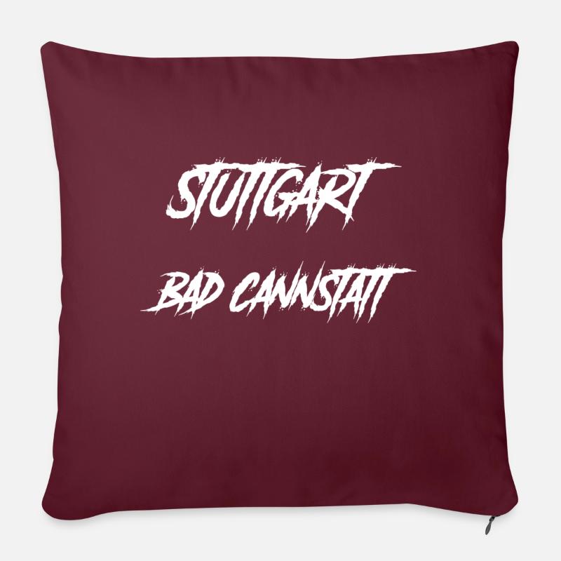 Stuttgart Bad Cannstatt Tshirt - Sofakissen mit Füllung 45 x 45 cm - Burgunderrot
