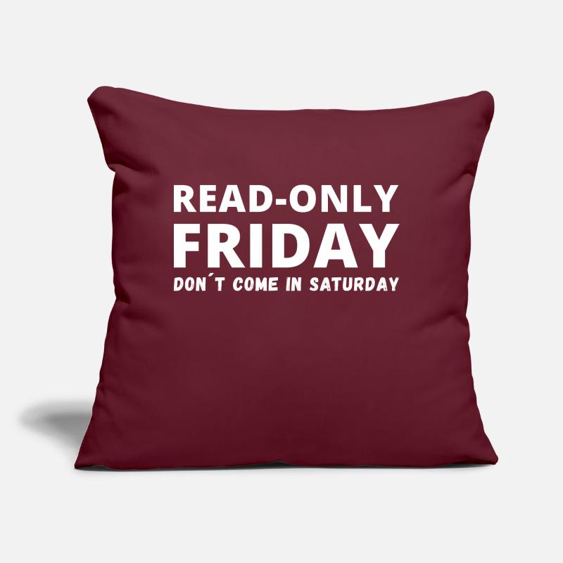 Lire seulement vendredi Admin Informatik IT EDV Nerd Coussin et housse de 45 x 45 cm