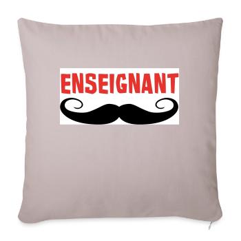 ENSEIGNANT - Coussin et housse de 45 x 45 cm - taupe clair - Devant