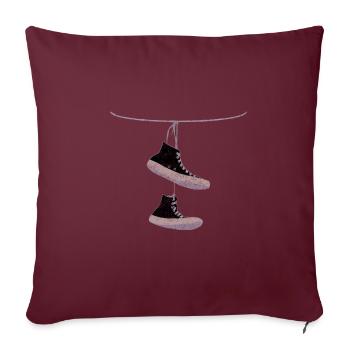 Sneaker - Sofakissen mit Füllung 45 x 45 cm - Burgunderrot - Vorne