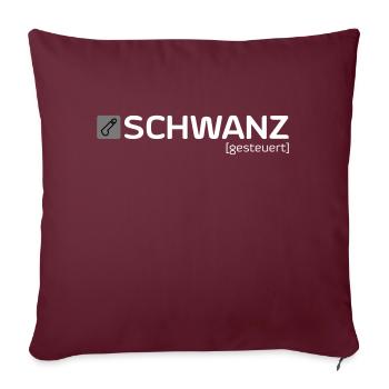 SCHWANZ [gesteuert] - Sofakissen mit Füllung 45 x 45 cm - Burgunderrot - Vorne