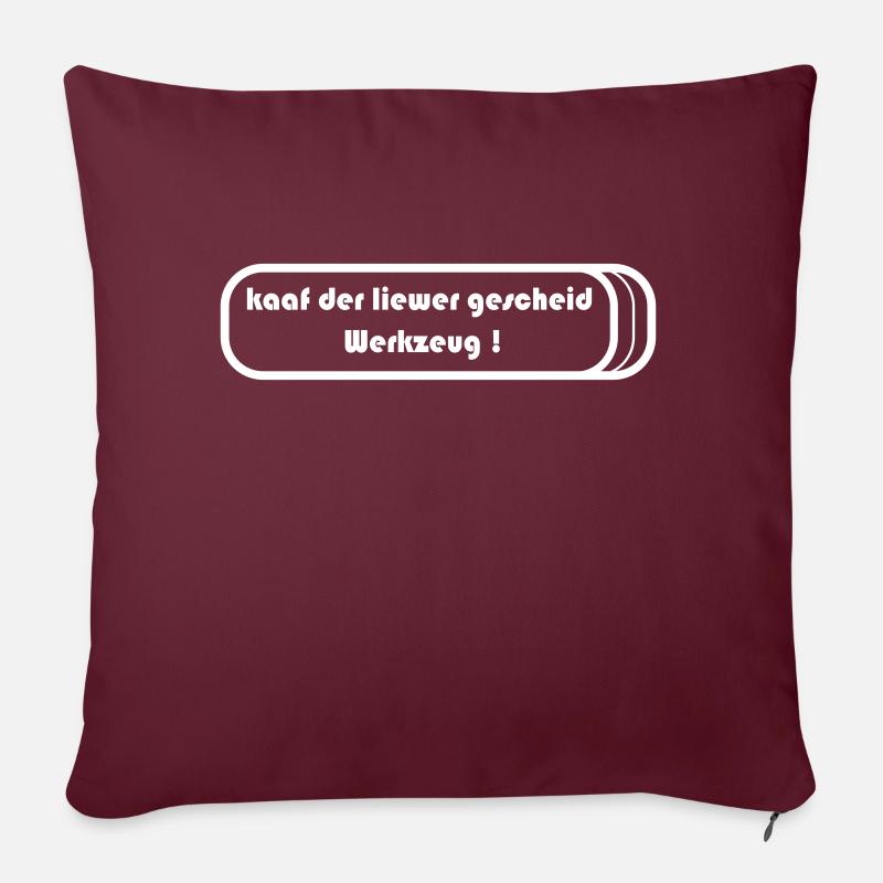 werkzeug - Sofakissen mit Füllung 45 x 45 cm - Burgunderrot