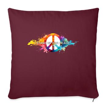 StandUp4peace 01 - Coussin et housse de 45 x 45 cm - bordeaux - Devant
