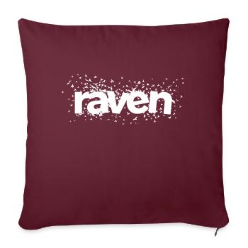 Ravens Flying Typografie Design - Sofakissen mit Füllung 45 x 45 cm - Burgunderrot - Vorne
