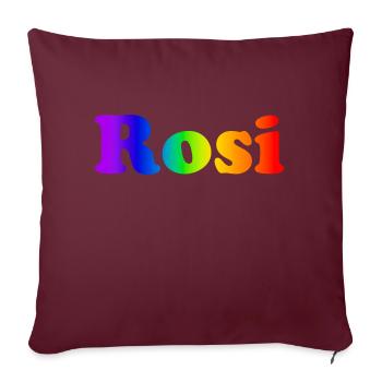 Rosi - Sofakissen mit Füllung 45 x 45 cm - Burgunderrot - Vorne