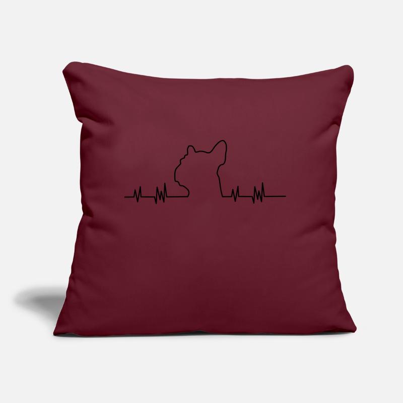Bouledogue Coussin et housse de 45 x 45 cm