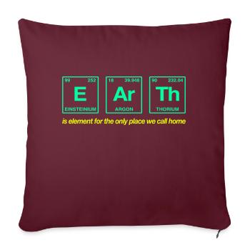 TERRE - avec des éléments du système persiode - Coussin et housse de 45 x 45 cm - bordeaux - Devant