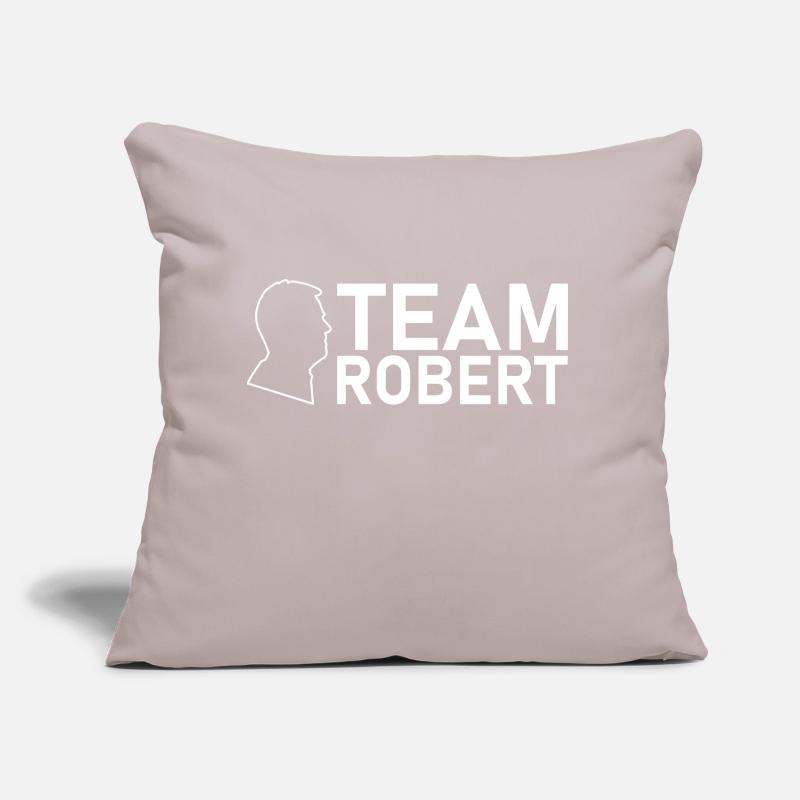 team robert kopf weiss Sofakissen mit Füllung 45 x 45 cm