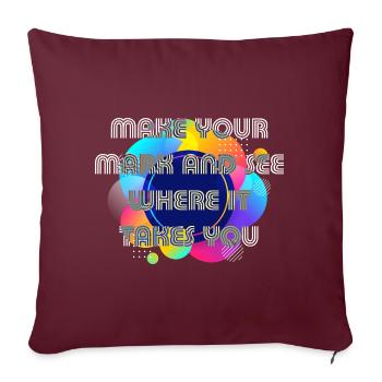 Faites votre marque et voyez où cela vous mèneChilds - Coussin et housse de 45 x 45 cm - bordeaux - Devant