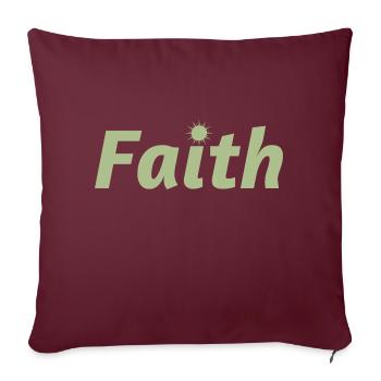 Foi - Coussin et housse de 45 x 45 cm - bordeaux - Devant