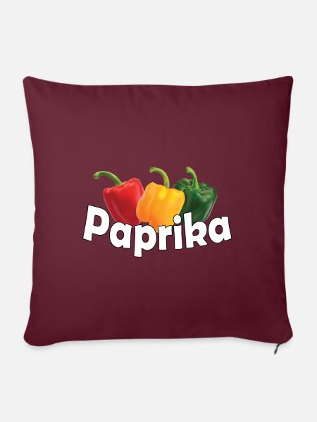 PAPRIKA - Sofakissen mit Füllung 45 x 45 cm - Burgunderrot