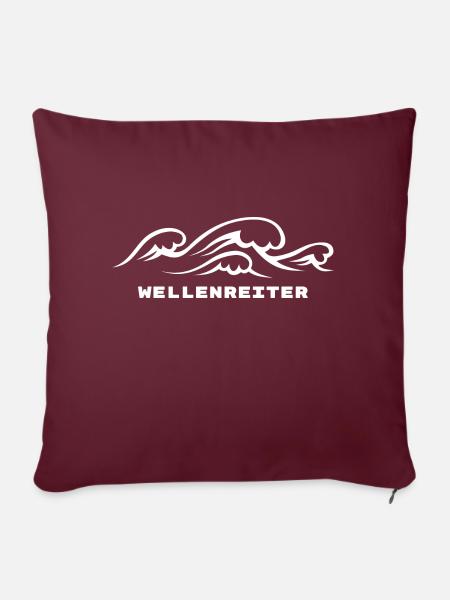Wellenreiter - Surfer - Wasser - Surfen - Sofakissen mit Füllung 45 x 45 cm - Burgunderrot
