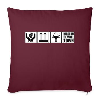 Bembel Cargo Pictogramme #Frankfurt #Bembel #FFM - Sofakissen mit Füllung 45 x 45 cm - Burgunderrot - Vorne