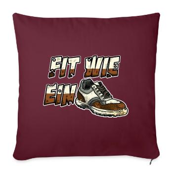 Ajusté comme une basket Young Sporty Old chaussure - Coussin et housse de 45 x 45 cm - bordeaux - Devant