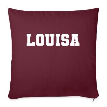 Name - Louisa - Sofakissen mit Füllung 45 x 45 cm - Burgunderrot - Vorne