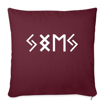 La chance blanc - Coussin et housse de 45 x 45 cm - bordeaux - Devant