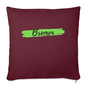 Bremen - Sofa pillow with filling 45cm x 45cm - burgundy - Front