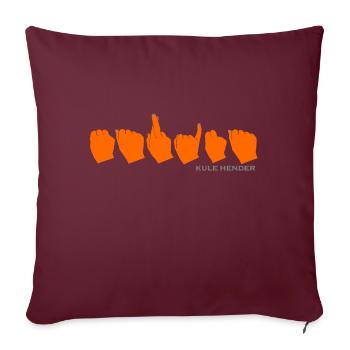 Marina (orange) - Sofakissen mit Füllung 45 x 45 cm - Burgunderrot - Vorne