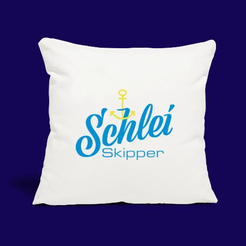 Schlei-Skipper mit Anker - Sofakissen mit Füllung 45 x 45 cm