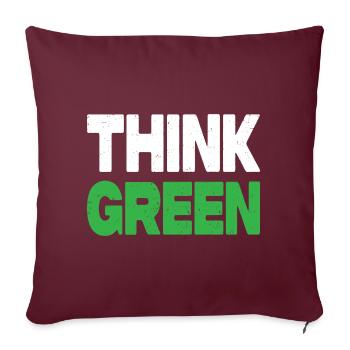 Think Green - Sofakissen mit Füllung 45 x 45 cm - Burgunderrot - Vorne