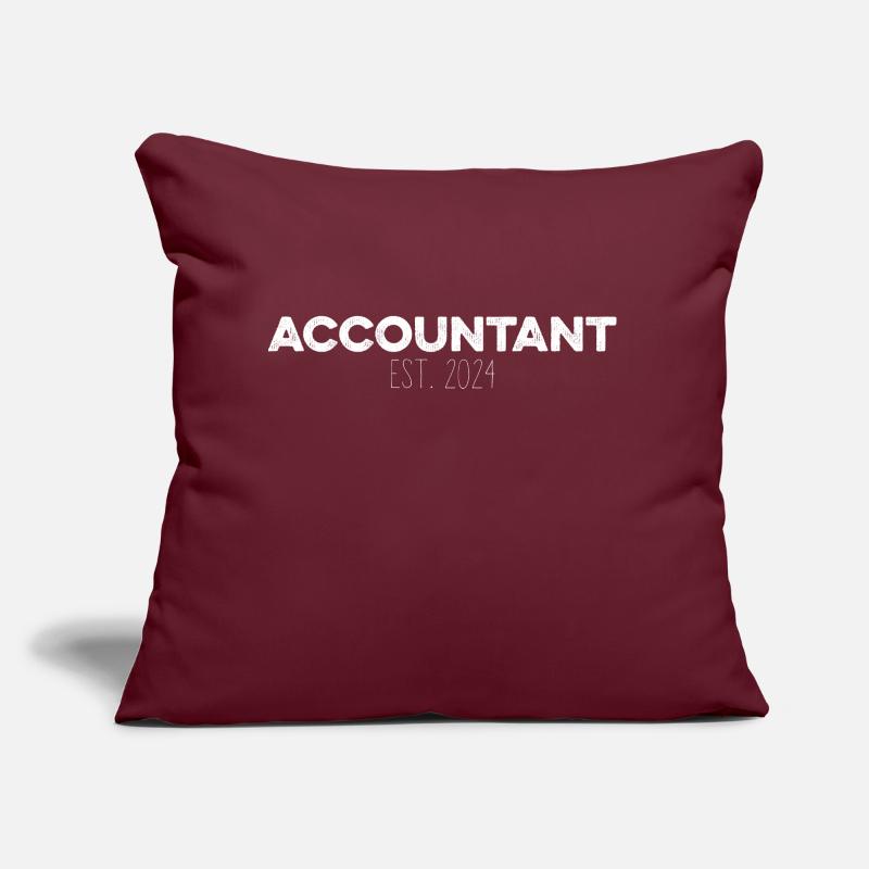 Comptable EST 2024 Comptabilité CPA Comptables Jeu de mots Coussin et housse de 45 x 45 cm