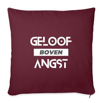 Faith over fear - Sofa pillow with filling 45cm x 45cm - burgundy - Front