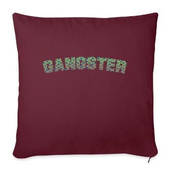 Gangsters - Coussin et housse de 45 x 45 cm - bordeaux - Devant