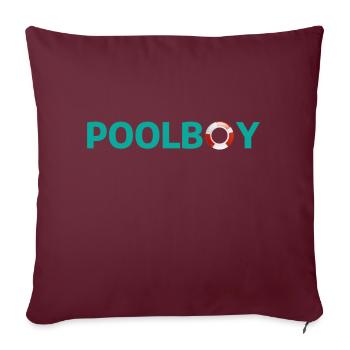 Poolboy Schwimmen Bademeister - Sofakissen mit Füllung 45 x 45 cm - Burgunderrot - Vorne