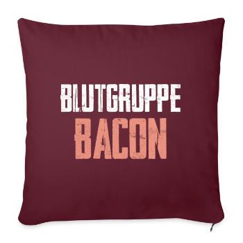 Blutgruppe Bacon - Sofakissen mit Füllung 45 x 45 cm - Burgunderrot - Vorne