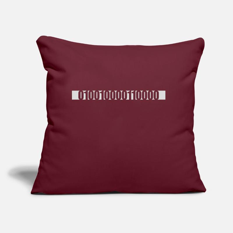 Langage de programme de code binaire Coussin et housse de 45 x 45 cm