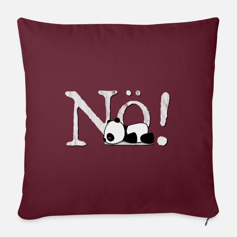 Nö Kawaii Panda Kein Bock Einfach Nein Nope Fun - Sofakissen mit Füllung 45 x 45 cm - Burgunderrot