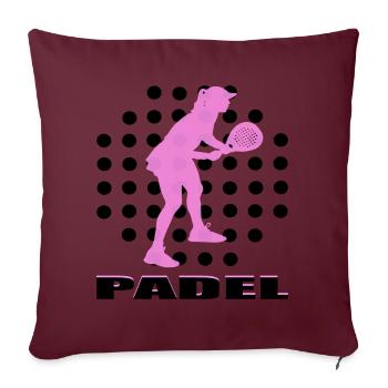 Padel | - Sofakissen mit Füllung 45 x 45 cm - Burgunderrot - Vorne