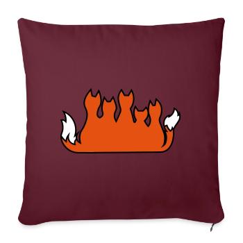 Fox family fox family famille de renard - Sofa pillow with filling 45cm x 45cm - burgundy - Front