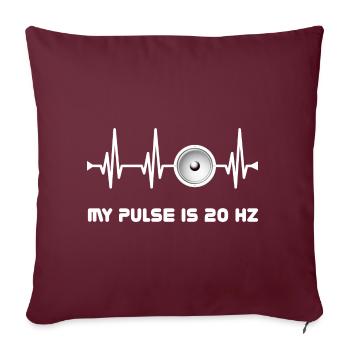 My Pulse is 20 Hz| Subwoofer, Car Audio, Musik - Sofakissen mit Füllung 45 x 45 cm - Burgunderrot - Vorne
