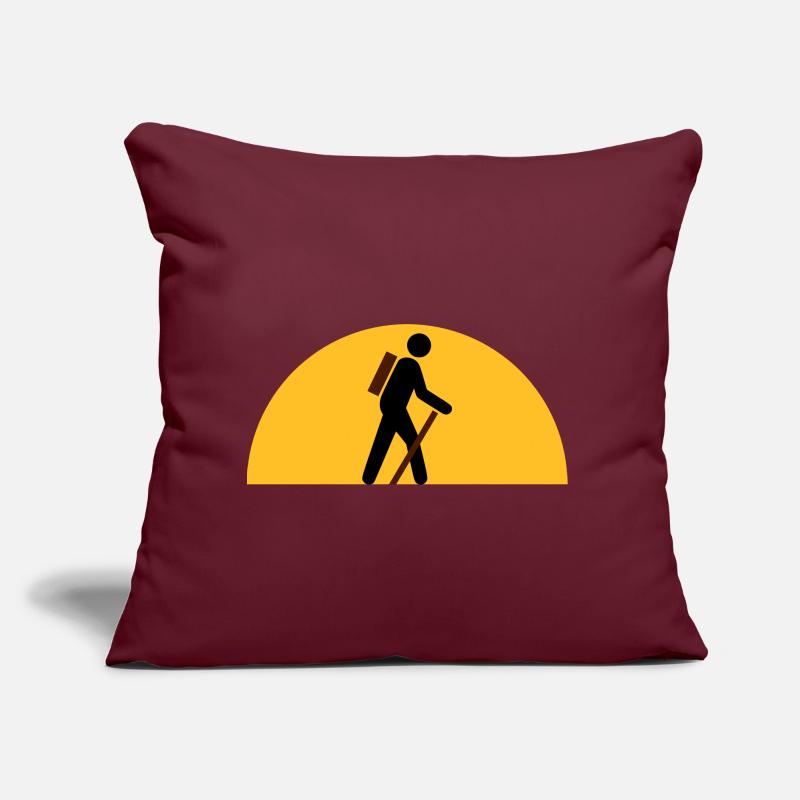 ★ Couleurs de conception modifiables ★ Randonneurs, corps célestes Coussin et housse de 45 x 45 cm