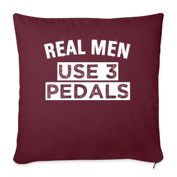 LES VRAIS HOMMES UTILISENT 3 PÉDALES - Coussin et housse de 45 x 45 cm - bordeaux - Devant