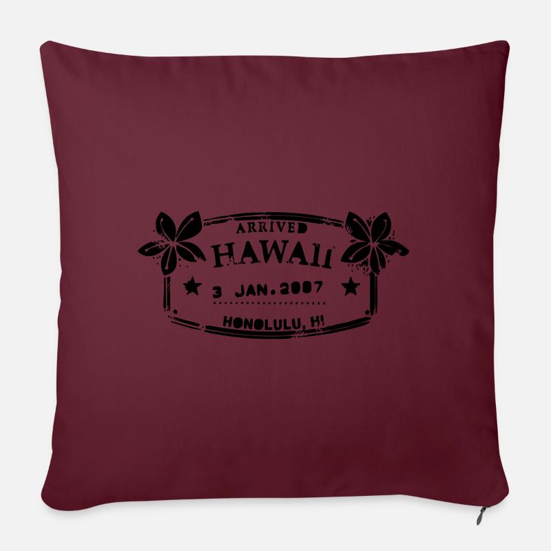 HAWAII - Sofakissen mit Füllung 45 x 45 cm - Burgunderrot
