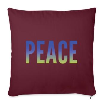 Peace - Sofakissen mit Füllung 45 x 45 cm - Burgunderrot - Vorne