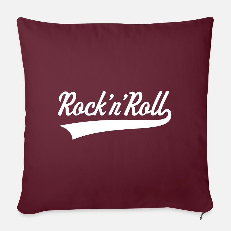 Rock 'n' Roll / Rock And Roll / Rock & Roll - Sofakissen mit Füllung 45 x 45 cm - Burgunderrot