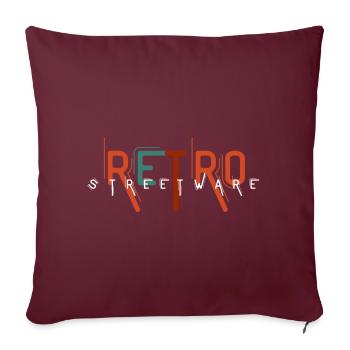 Retro Design streetwear - Sofakissen mit Füllung 45 x 45 cm - Burgunderrot - Vorne