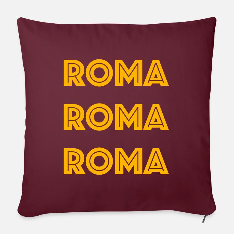Rom, Rom, Rom - Sofakissen mit Füllung 45 x 45 cm - Burgunderrot