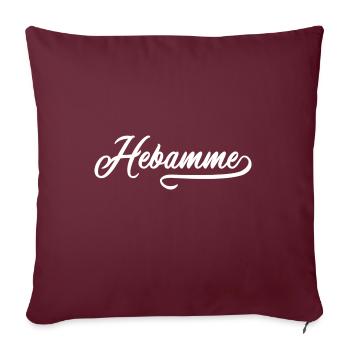 Hebamme - Sofakissen mit Füllung 45 x 45 cm - Burgunderrot - Vorne