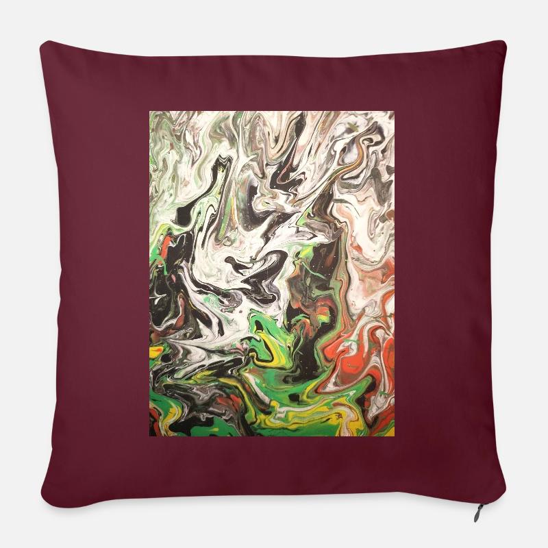 Dämoniko - Sofakissen mit Füllung 45 x 45 cm - Burgunderrot
