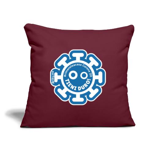 Corona Virus #rimaneteacasa azzurro - Cuscino da divano 45 x 45 cm con riempimento