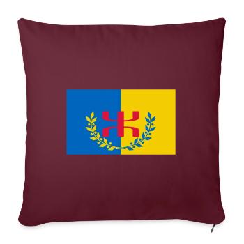Drapeau Kabyle officiel - Coussin et housse de 45 x 45 cm - bordeaux - Devant